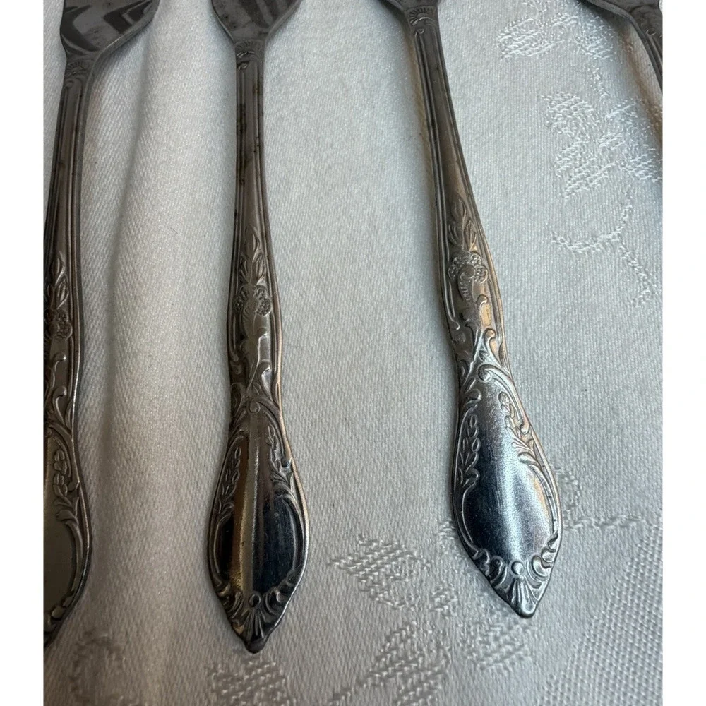 Vintage Utica Stainless Steel‎ Flatware 14 Piece Forks Knifes Spoons Silverware